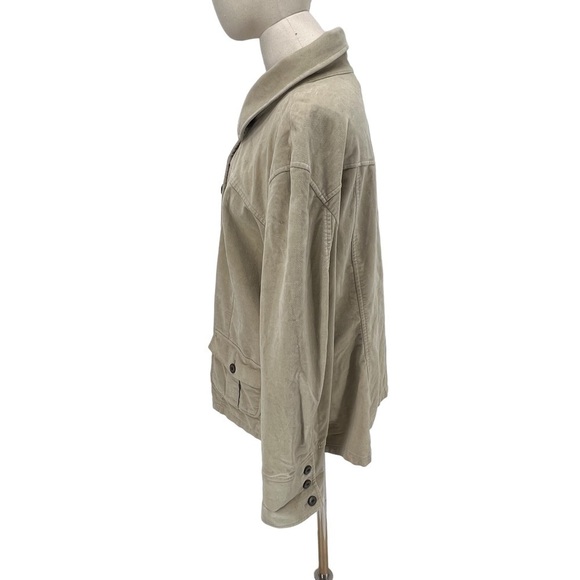 Talbots Tan Double Breasted Stretch Pea Coat Size 16 Women's - Picture 5 of 9